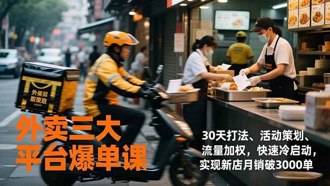 图片[1]-2026美团饿了么京东外卖店铺运营实操课程-数品库