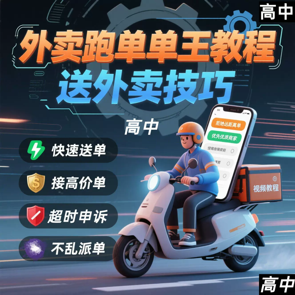 图片[2]-外卖骑手跑单抢单与配送技巧实战视频教程合集-数品库