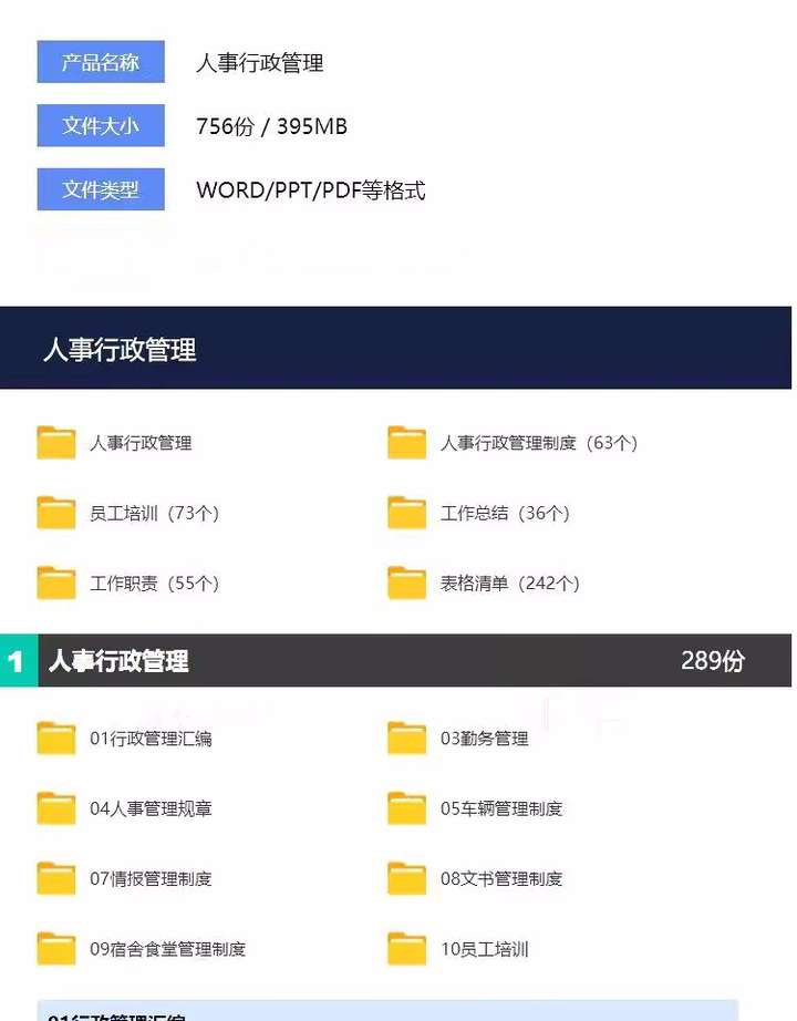 图片[2]-756份人事行政管理制度表格与员工培训资料合集-数品库