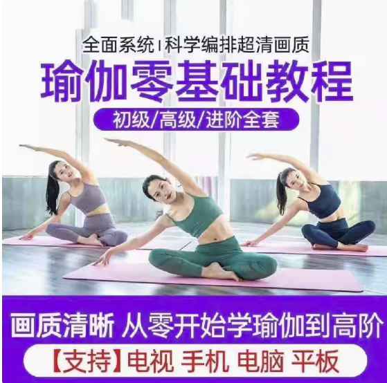 图片[1]-瑜伽零基础全套视频教程入门进阶与居家跟练课程-数品库