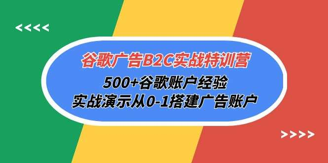 图片[1]-谷歌广告B2C投放实战课从零搭建账户与转化追踪-数品库