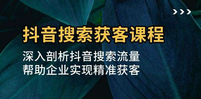 图片[1]-抖音搜索流量运营课程含关键词布局与内容优化-数品库