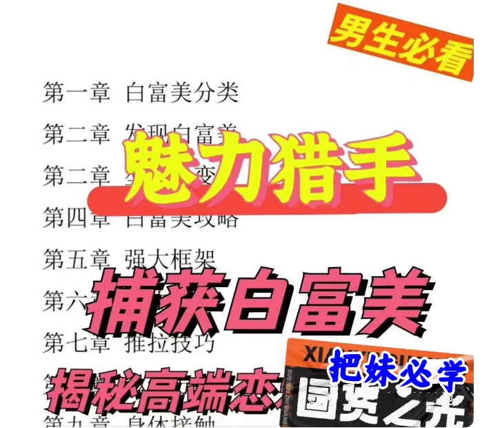 图片[1]-魅力猎手高情商恋爱沟通与男性自我提升实战资料-数品库