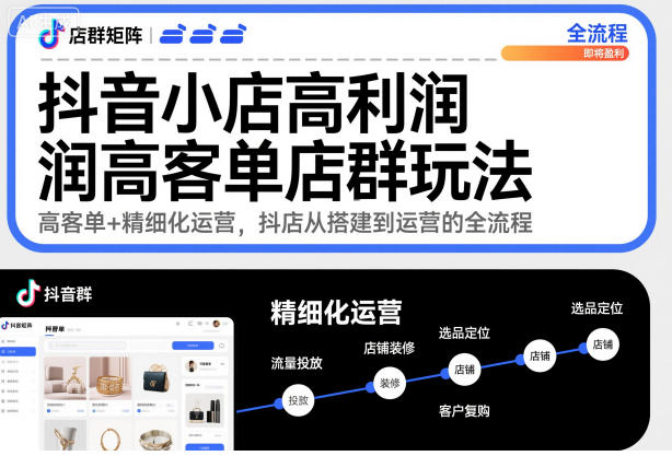 图片[1]-短视频小店店群精细化运营课程含选品上货与出单优化-数品库