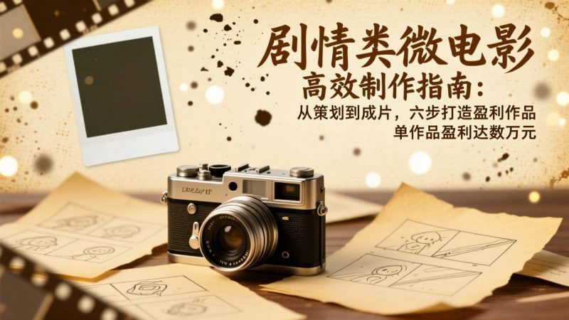 图片[1]-商业剧情微电影制作课程含策划脚本拍摄与后期剪辑-数品库