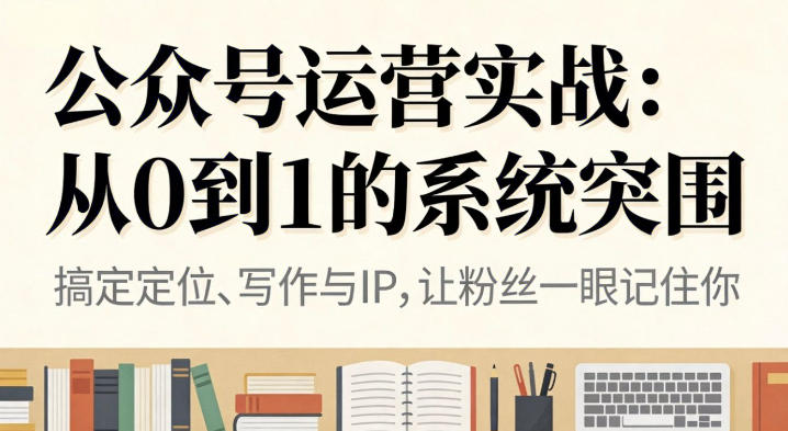图片[1]-公众号运营实战课：定位写作与个人品牌打造-数品库