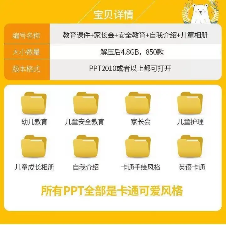 图片[3]-850套卡通PPT模板合集：幼儿园教学与家长会课件-数品库
