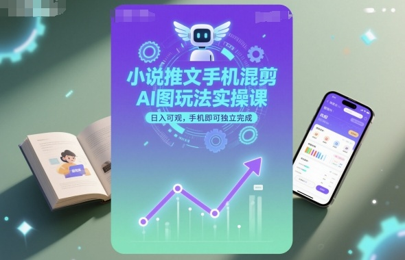 图片[1]-小说推文手机混剪实操课：AI配图与内容制作全流程-数品库