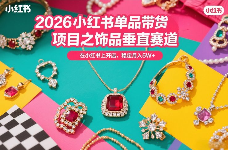 图片[1]-小红书饰品带货实操课：选品开店与差异化运营-数品库