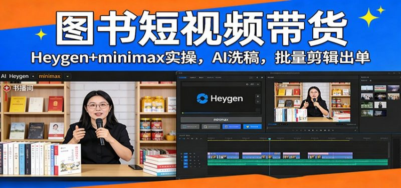 图片[1]-图书短视频带货实操课：Heygen与Minimax应用-数品库