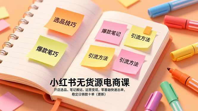 图片[1]-小红书无货源店铺运营课：开店选品到内容实操-数品库