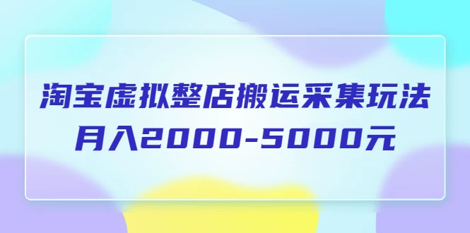 图片[1]-淘宝虚拟整店搬运采集实操教程：从前期准备到后期优化-数品库