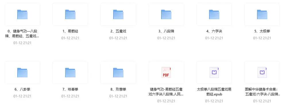 图片[2]-健身养生传统武术电子书视频合集八段锦易筋经太极拳资料-数品库