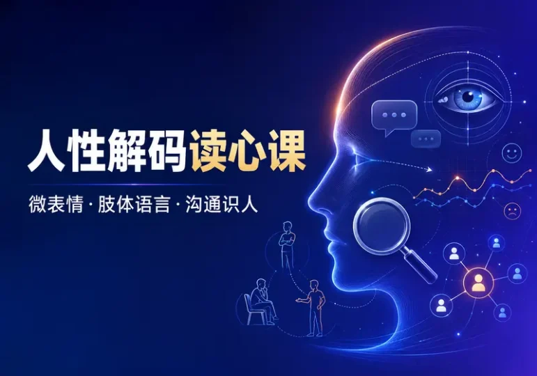 人性解码读心术视频课：微表情与肢体语言技巧-数品库