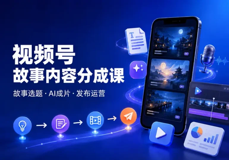 视频号故事内容分成教程:AI成片与发布运营流程-数品库
