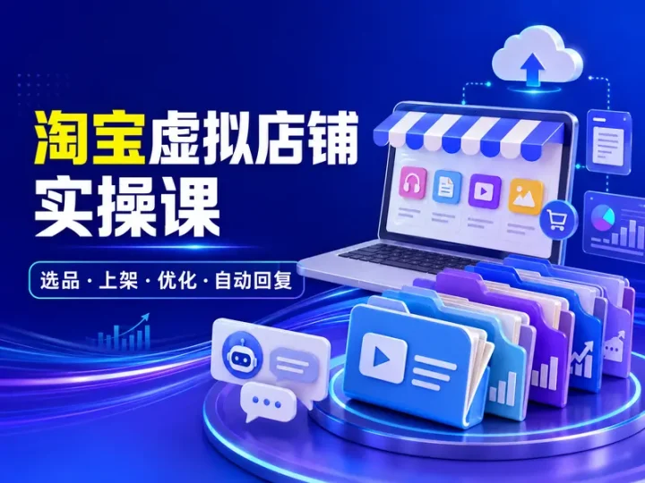 淘宝虚拟店铺开店运营实操教程:选品上架与优化指南-数品库