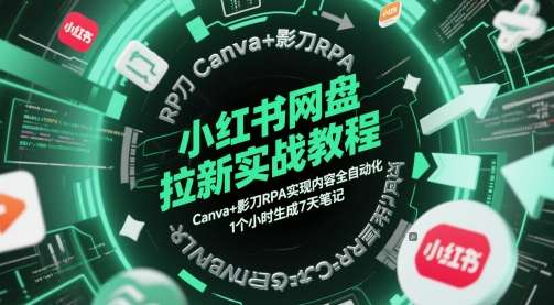 图片[1]-小红书网盘拉新自动化实战教程，1小时规划7天笔记-数品库