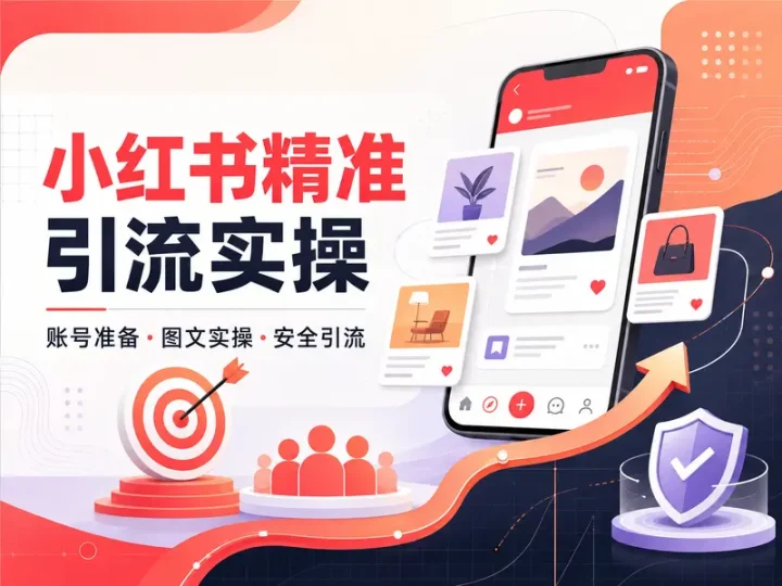 小红书精准引流实操课 从账号准备到变现思路-数品库