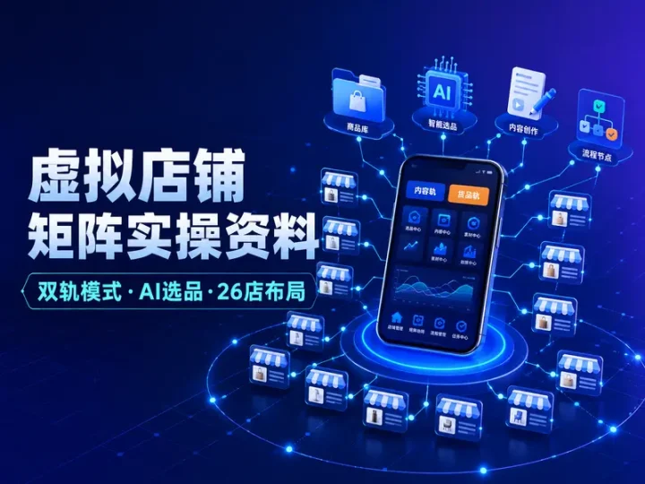 小红书虚拟店铺矩阵运营与AI半垂直选品实操资料-数品库