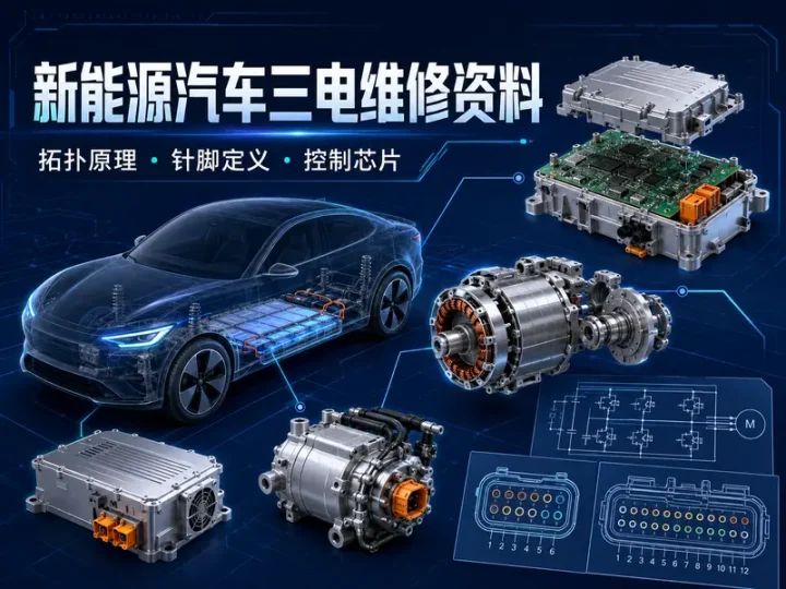新能源汽车三电维修拓扑针脚图与控制器资料合集-数品库