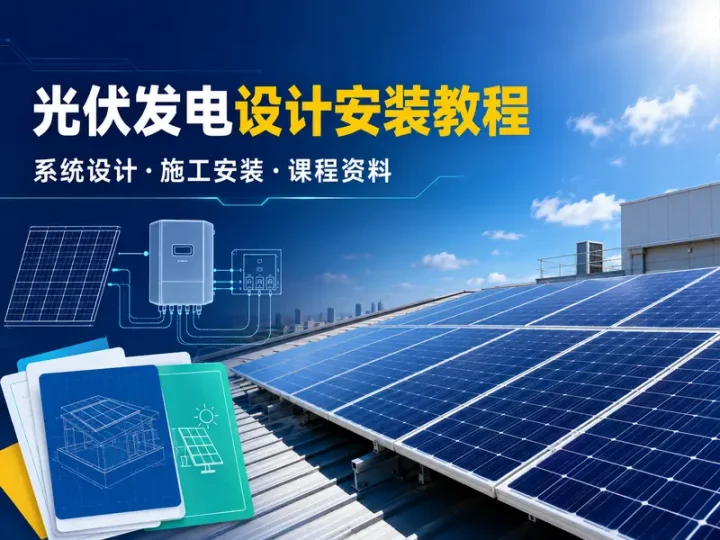 光伏发电系统设计安装全套视频教程与课件资料-数品库