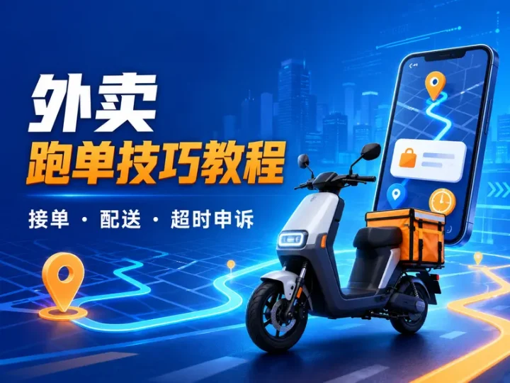 外卖骑手跑单抢单与配送技巧实战视频教程合集-数品库