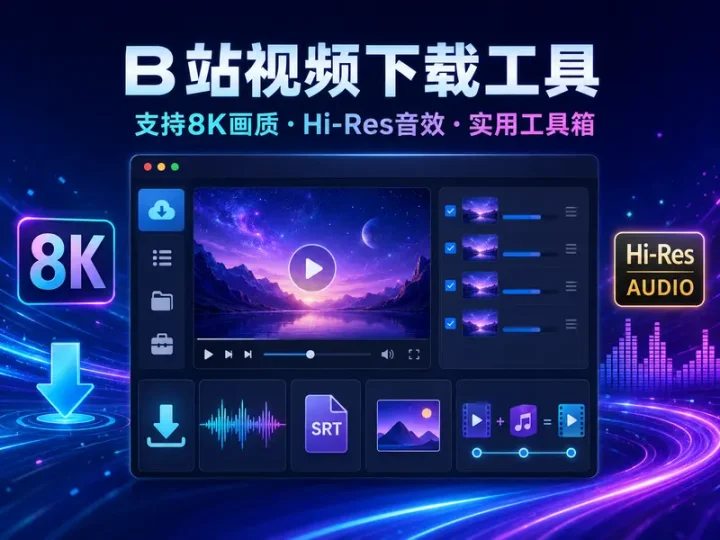 B站视频下载工具支持8K画质与Hi-Res音频-数品库