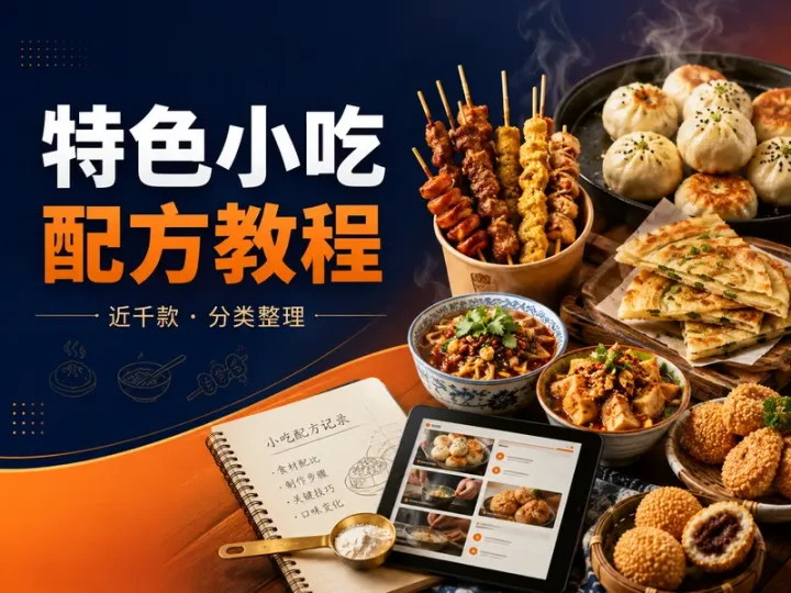 近千款特色美食小吃配方教程分类整理合集-数品库