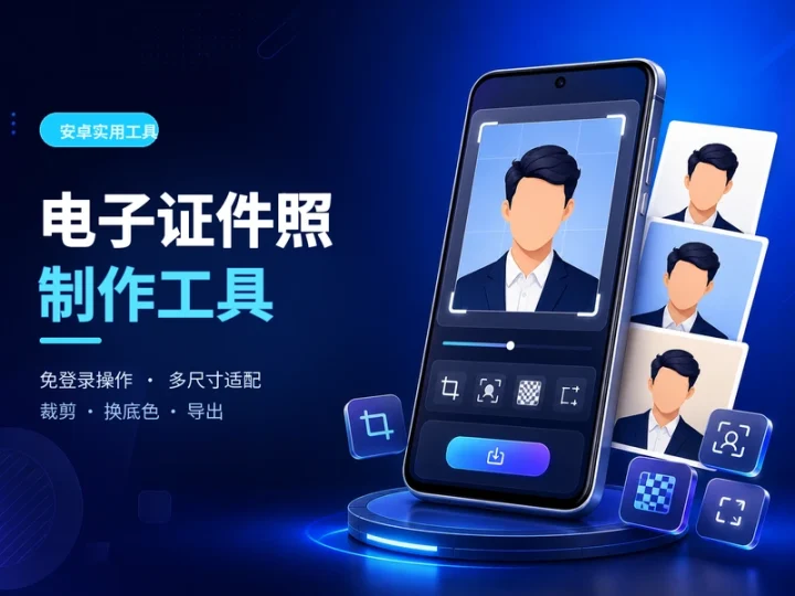 安卓免登录电子证件照制作工具及多尺寸处理工具-数品库