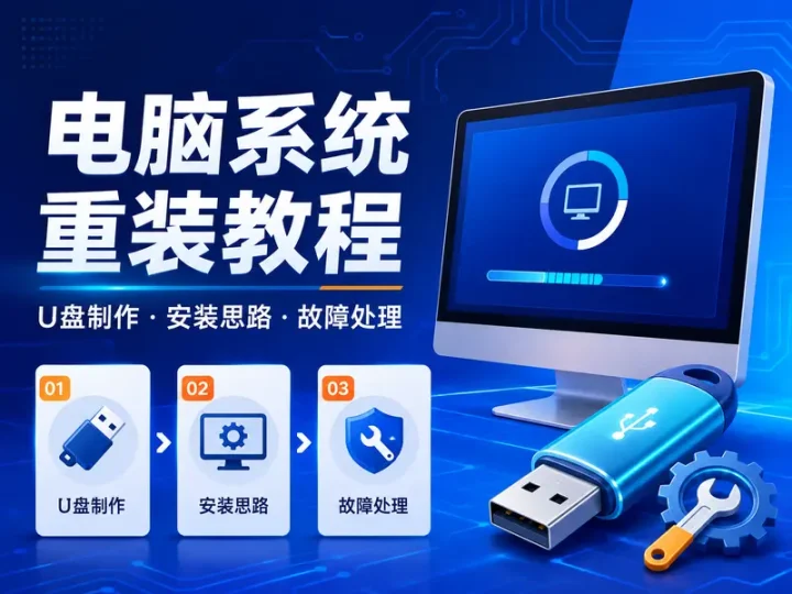 电脑系统重装U盘制作与安装故障处理实操教程-数品库