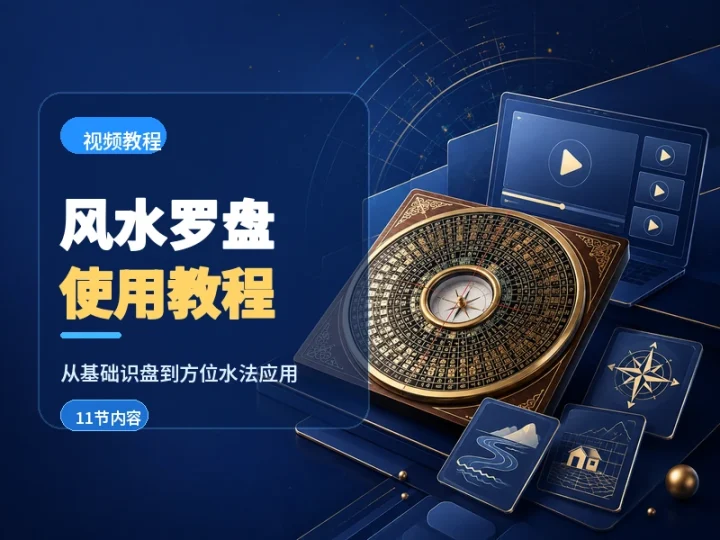 罗盘使用方法视频教程:从基础识盘到二十四山应用-数品库