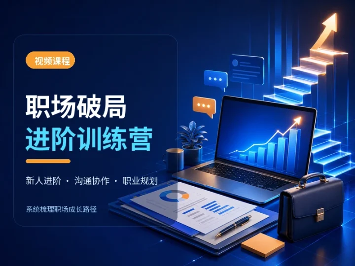 职场破局训练营视频课:新人进阶与职业成长实战指南-数品库