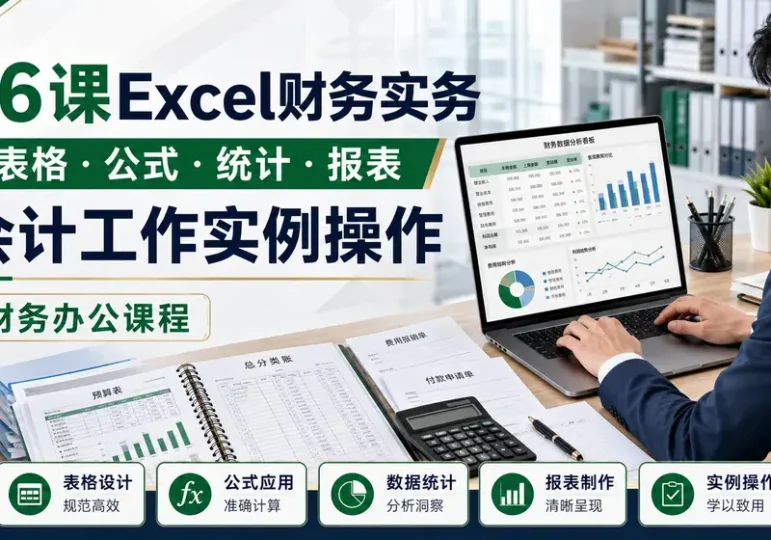 16课Excel财务实务教程：公式统计与会计报表-数品库
